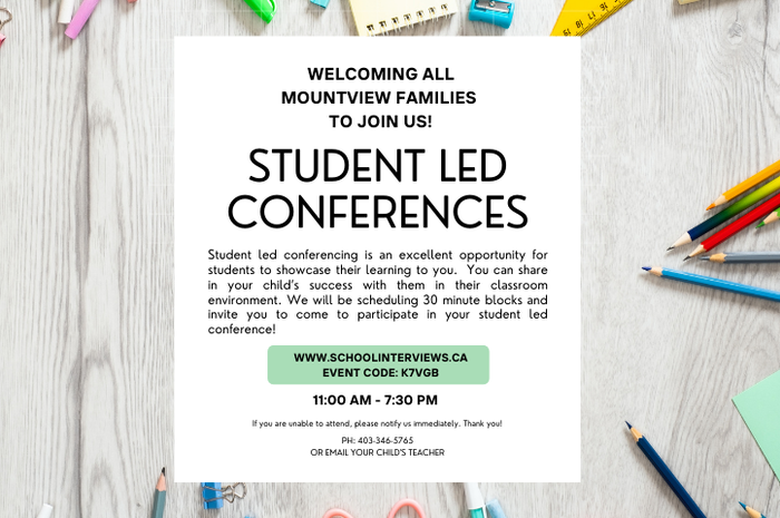 Student Led Conference Details